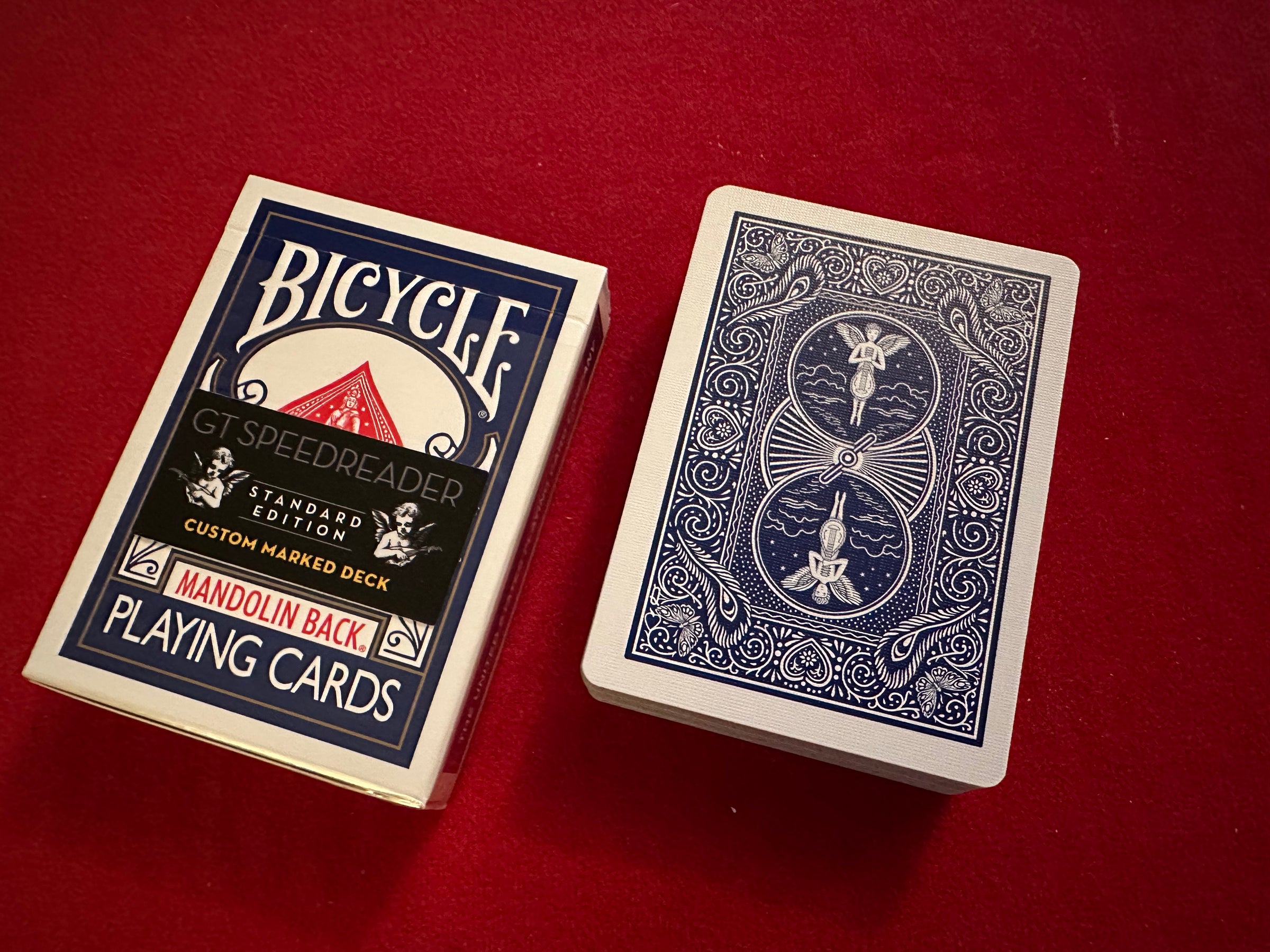 【Trainspotting】フランス版ロビーカード(額付き) GT Speedreader Standard Mandolin Marked Bicycle Playing Cards